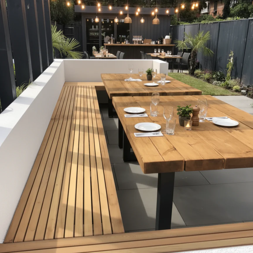 Chunky Handmade Commercial Outdoor Table - Image 3