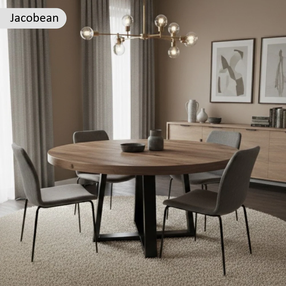 Chunky and Sturdy Round Dining Table - Image 3