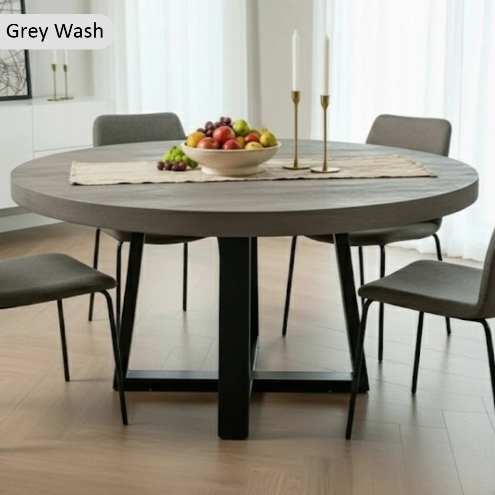 Chunky and Sturdy Round Dining Table - Image 5