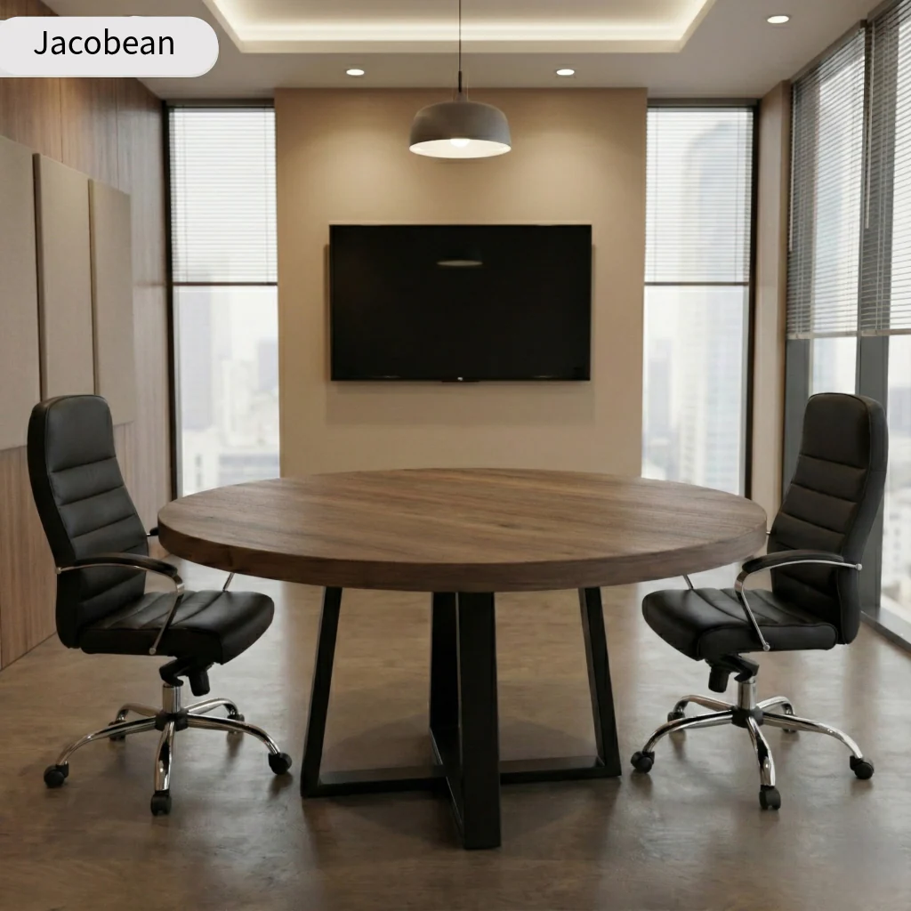 Chunky & Sturdy Round Meeting Room Table - Image 4