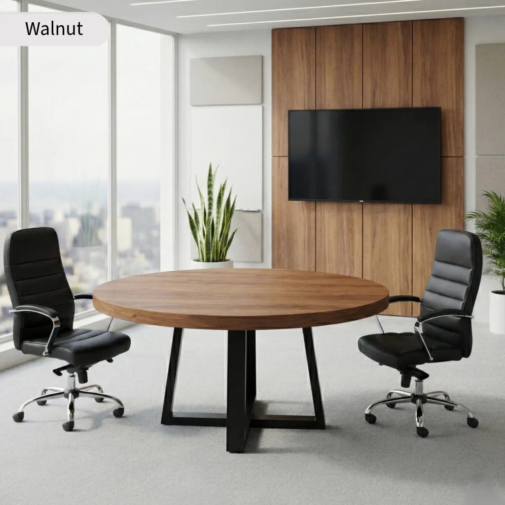 Chunky & Sturdy Round Meeting Room Table - Image 5