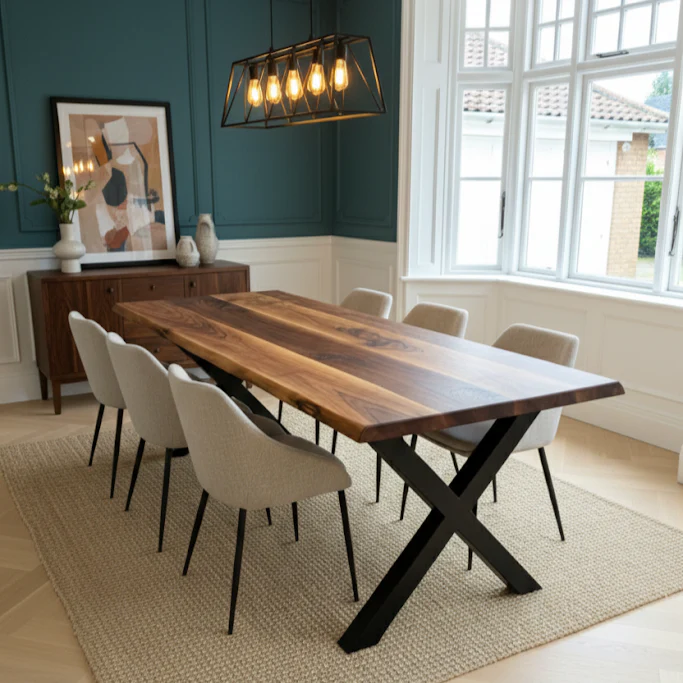 Luxury Walnut Dining Table - Image 4