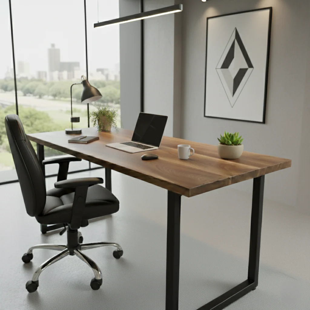 Luxury Walnut Executive Office Desk - Image 3