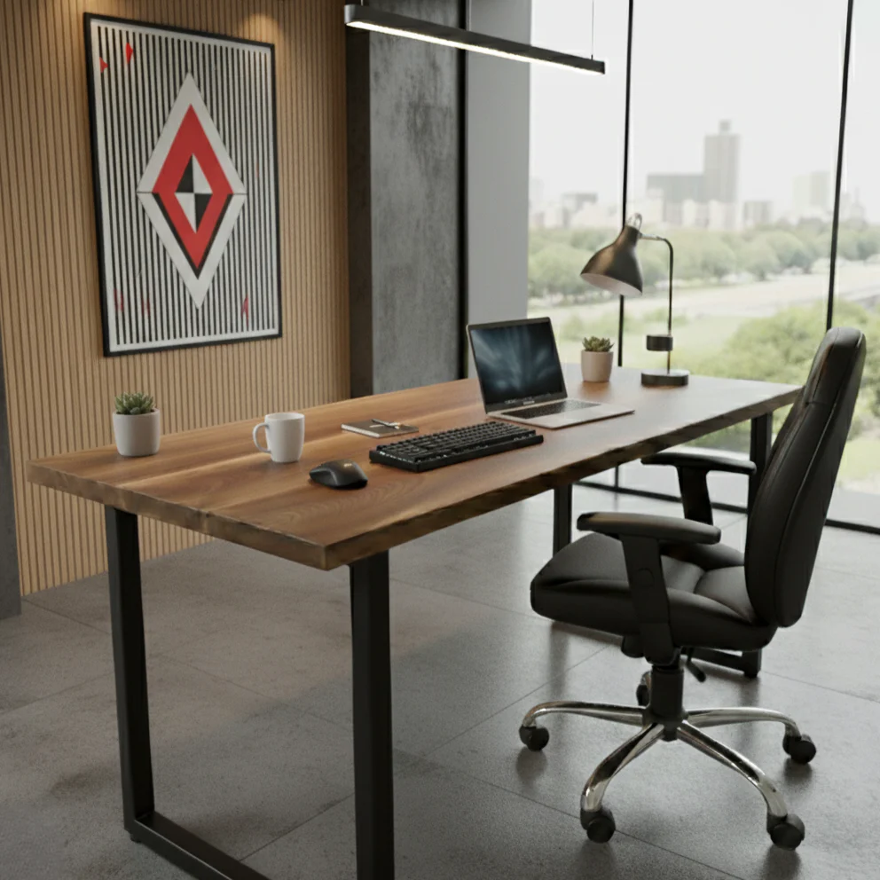 Luxury Walnut Executive Office Desk - Image 5