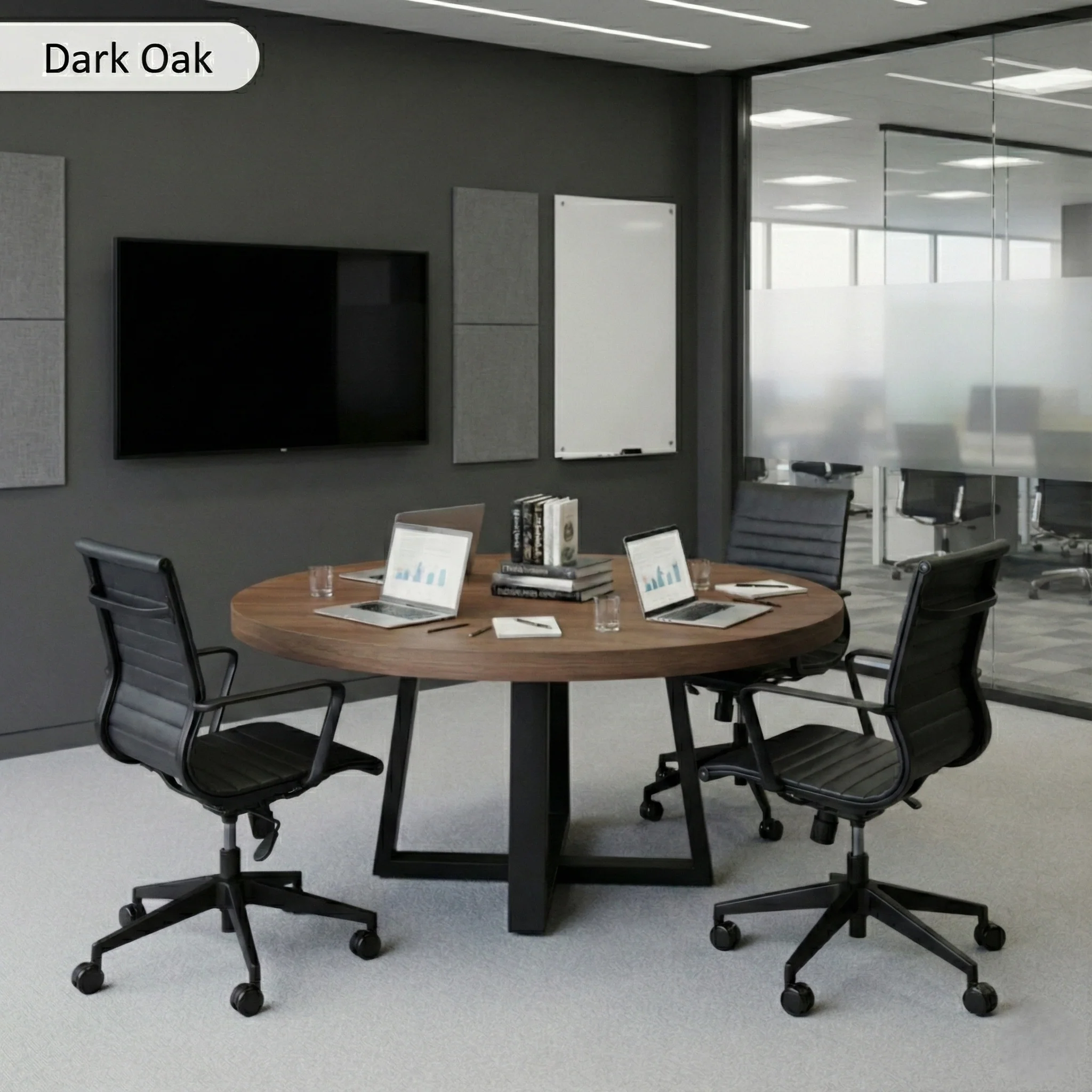 Chunky & Sturdy Round Meeting Room Table - Image 3