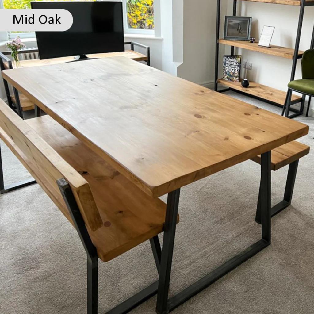 Sleek & Slender Rustic Dining Table - Image 3