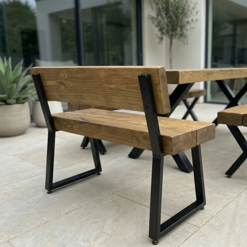 Outdoor Sleeper Bench with Back - Image 3