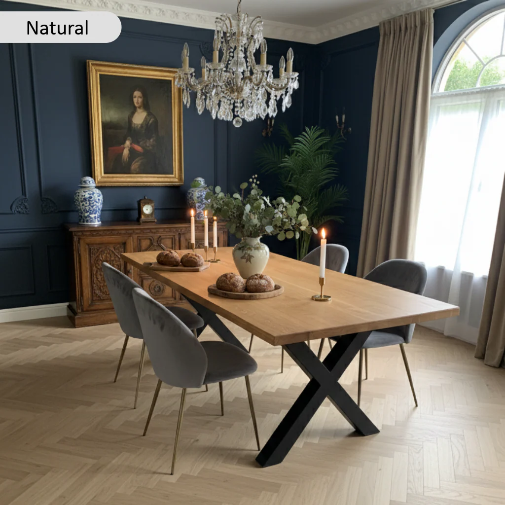 Premium Solid Oak Dining Table - Image 5