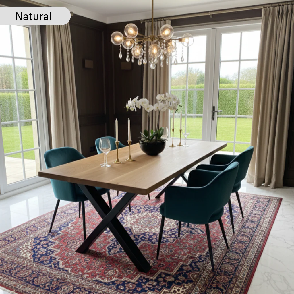 Premium Solid Oak Dining Table - Image 6