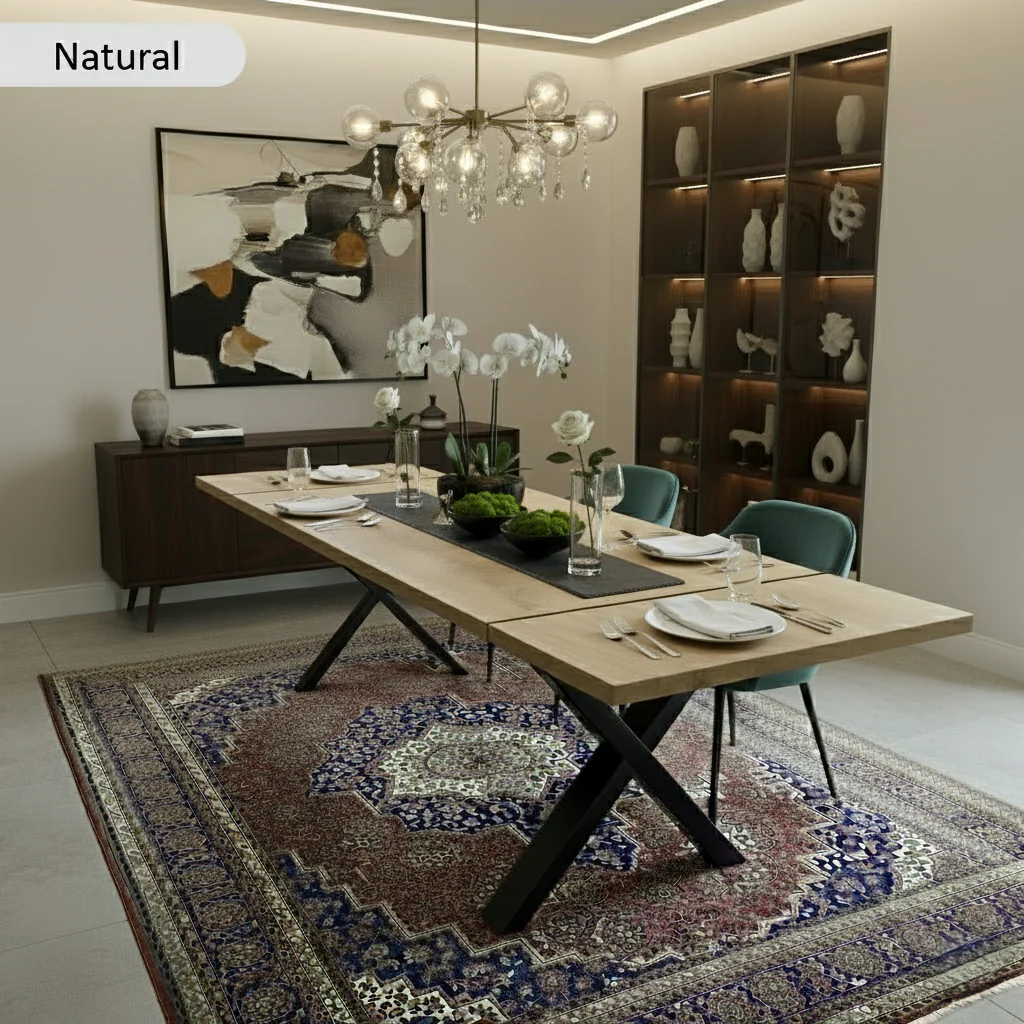 Premium Solid Oak Dining Table - Image 7