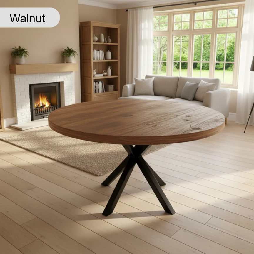 Rustic Canadian Round Dining Table - Image 5