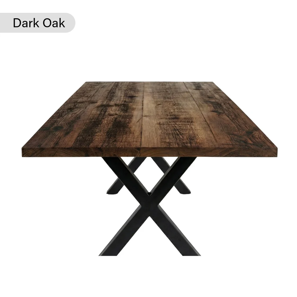 Rustic Industrial Canadian Timber Dining Table - Image 13