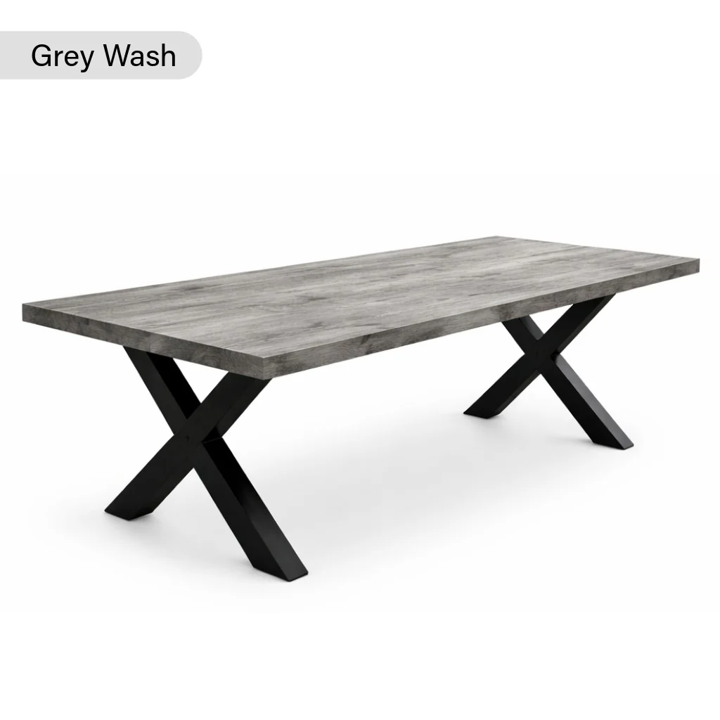 Rustic Industrial Canadian Timber Dining Table - Image 14