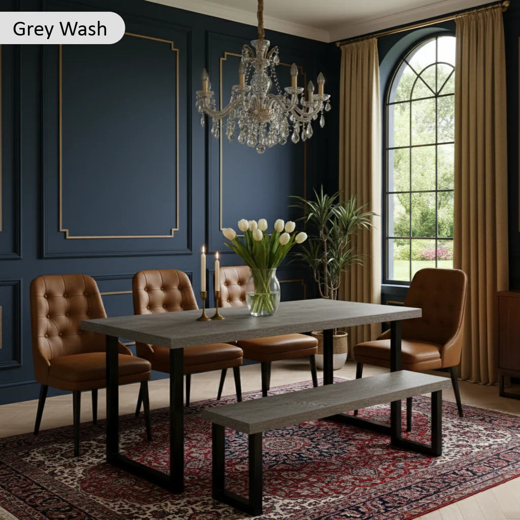 Rustic Industrial Canadian Timber Dining Table - Image 3