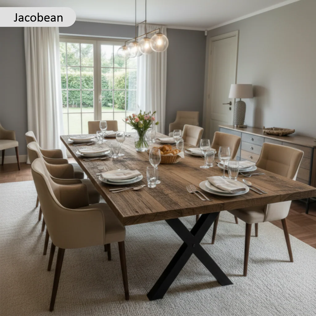 Rustic Industrial Canadian Timber Dining Table - Image 6