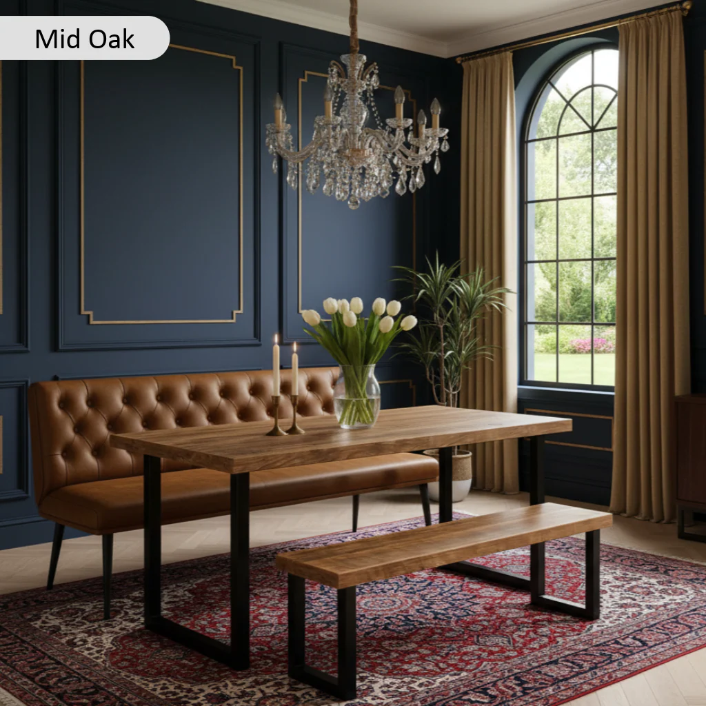 Rustic Industrial Canadian Timber Dining Table - Image 8