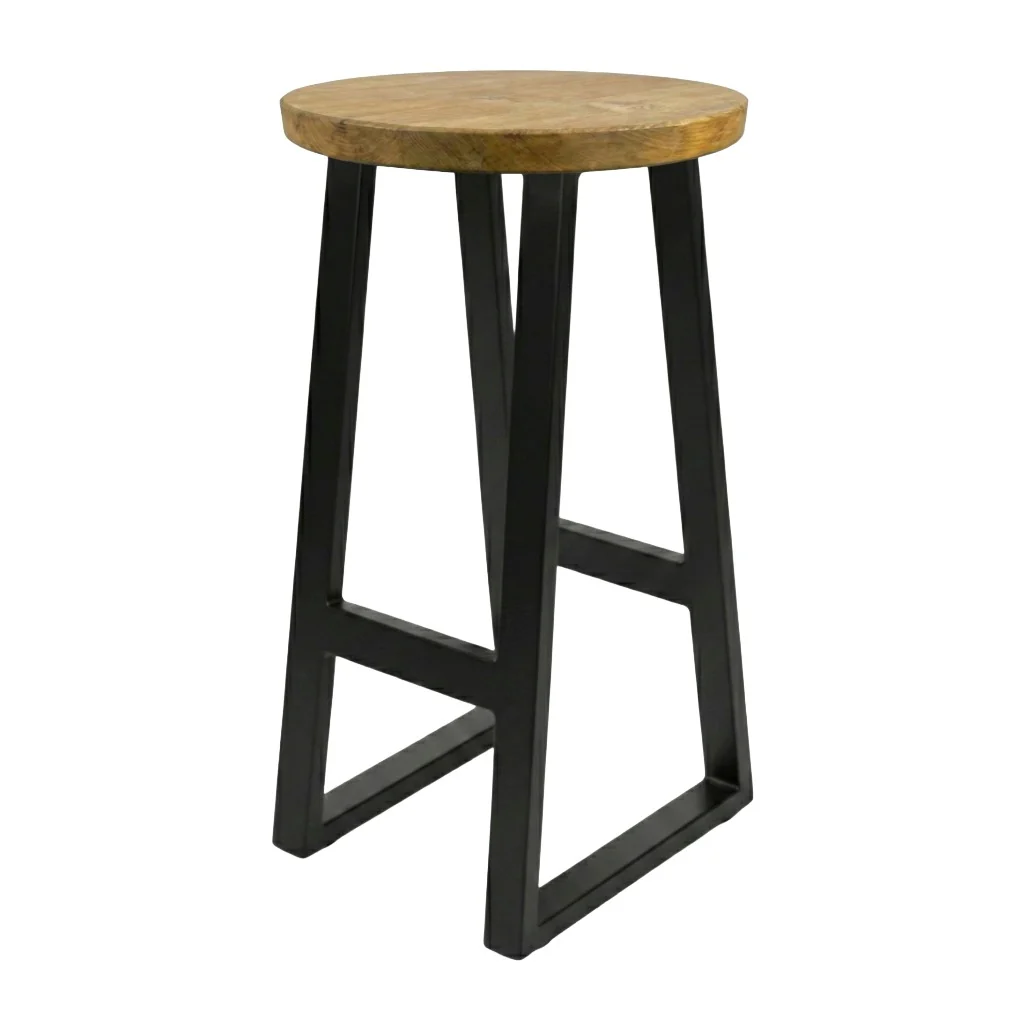 Rustic Round Outdoor Bar Stool - Image 3