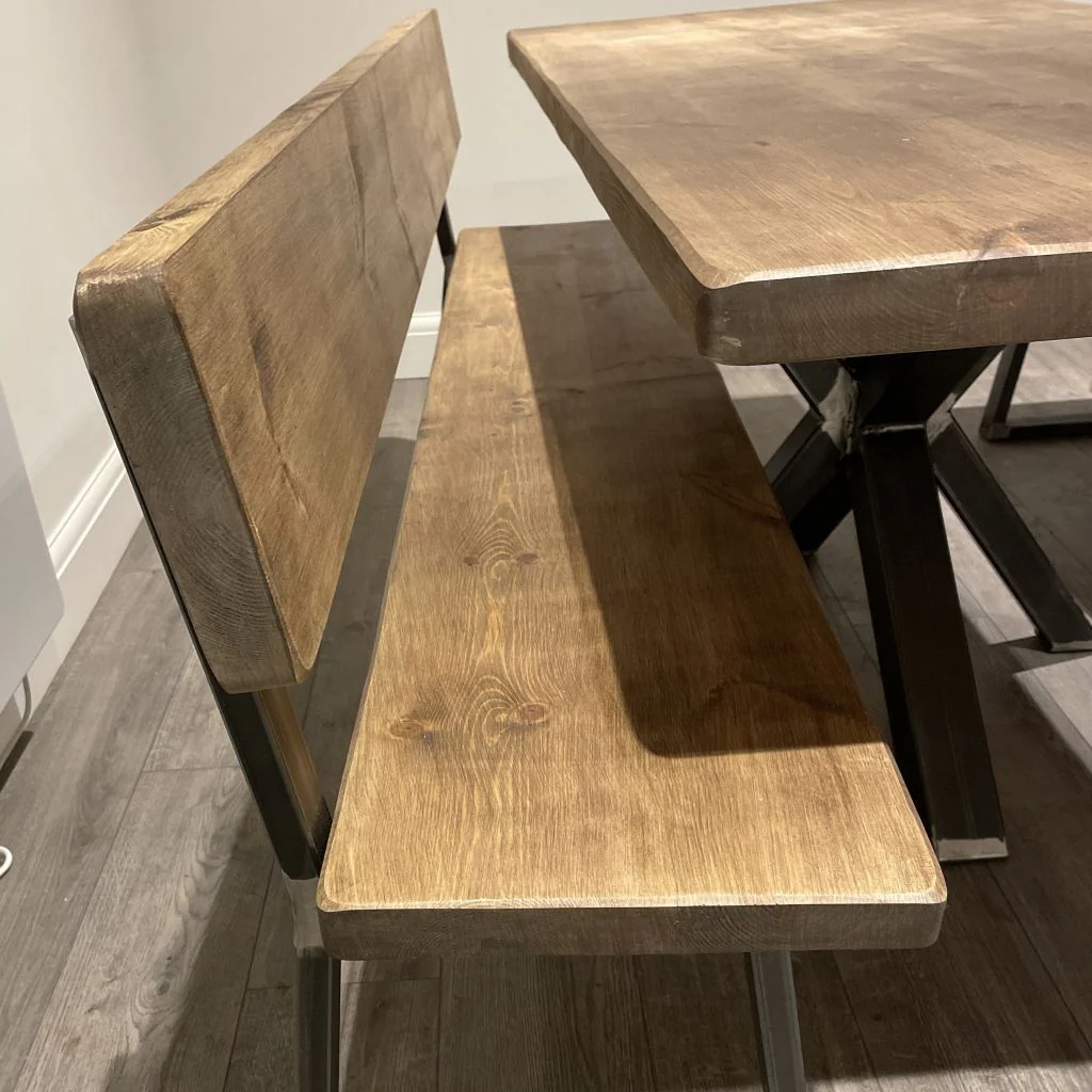 Sleek & Slender Bench with Back - Image 3