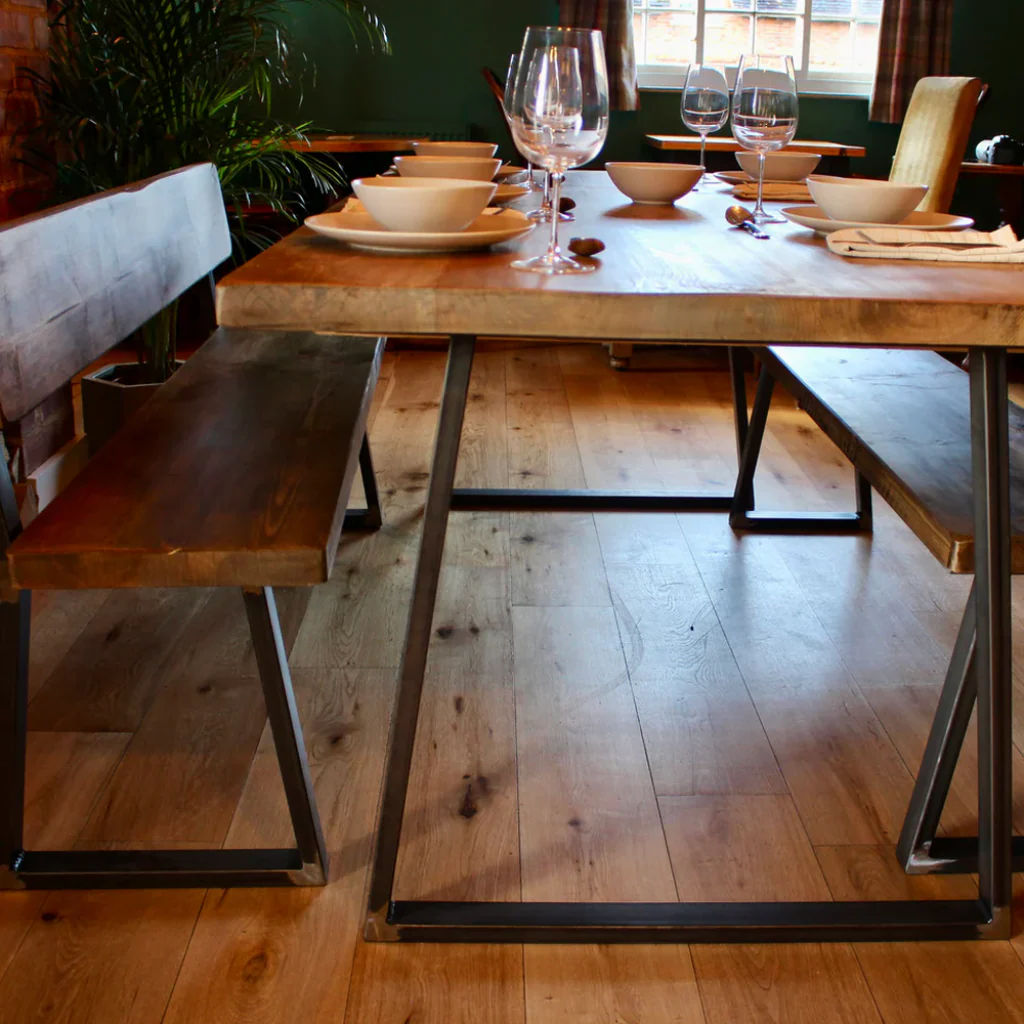 Sleek & Slender Bench with Back - Image 4