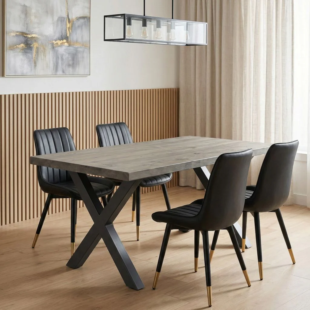 Sleek & Slender Reclaimed Dining Table - Image 6