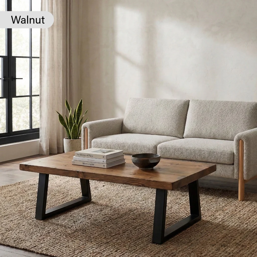 Sleek & Slender Rustic Coffee Table - Image 3