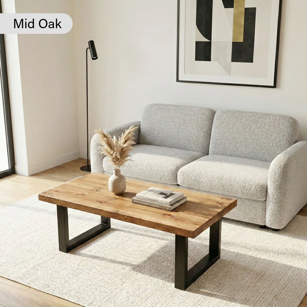 Sleek & Slender Rustic Coffee Table - Image 4