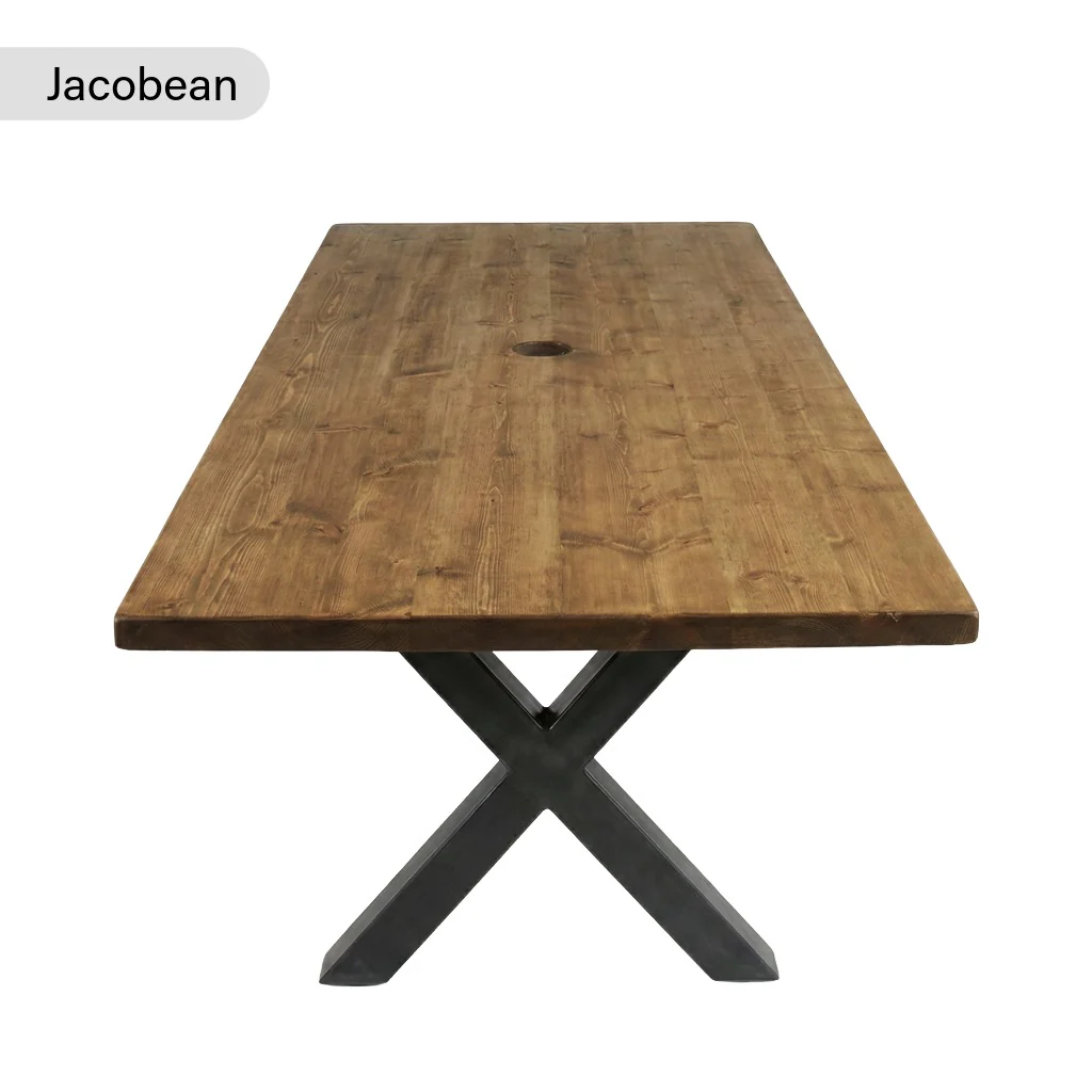 Sleek & Slender Rustic Conference Table - Image 5