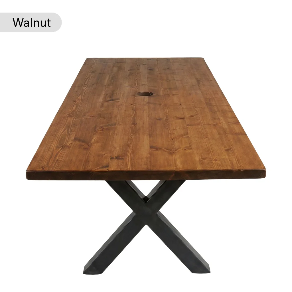 Sleek & Slender Rustic Conference Table - Image 7