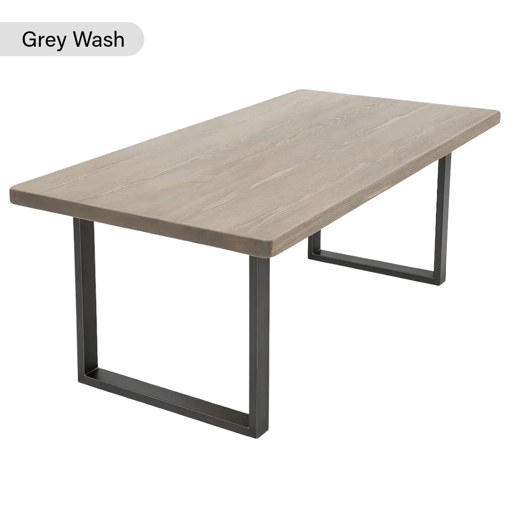 Sleek & Slender Rustic Dining Table - Image 12