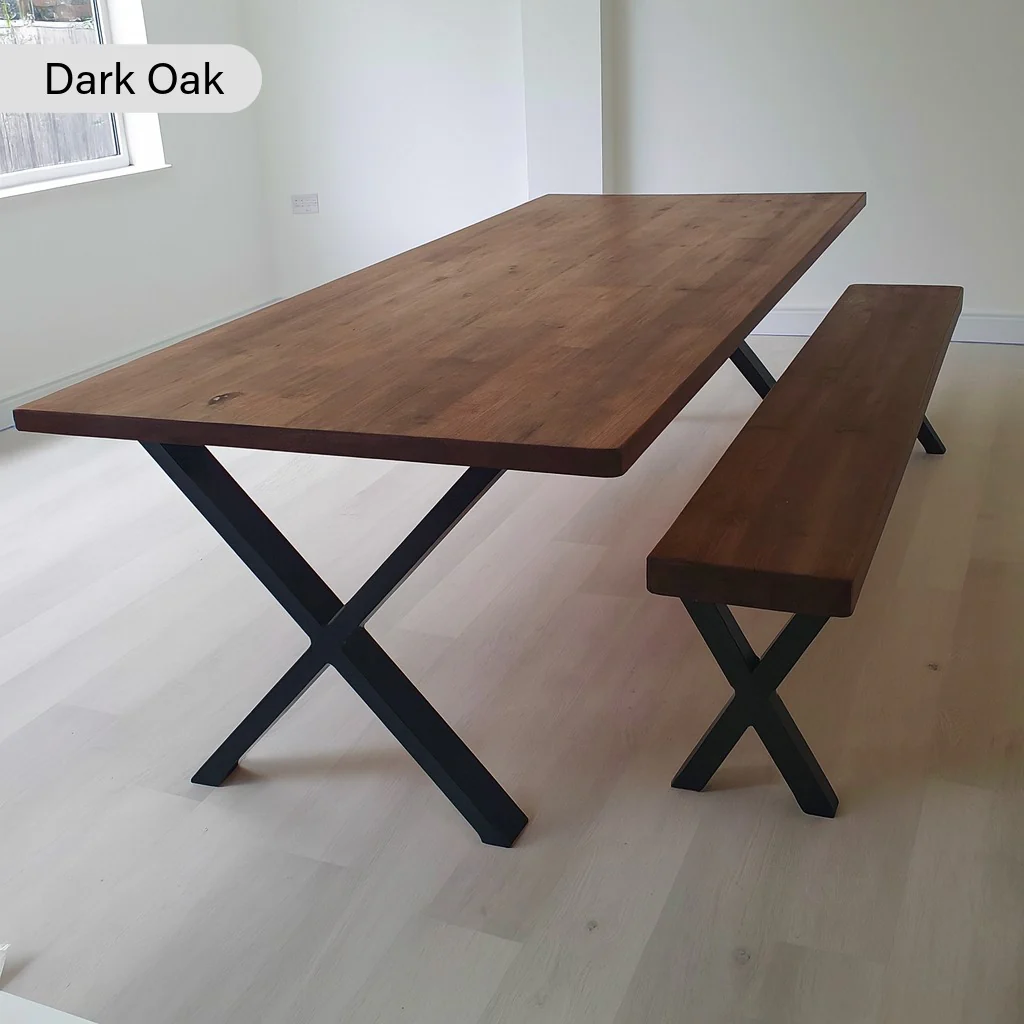 Sleek & Slender Rustic Dining Table - Image 4