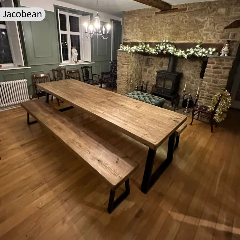 Sleek & Slender Rustic Dining Table - Image 5