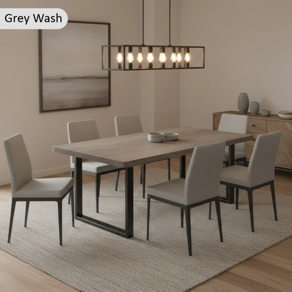 Sleek & Slender Rustic Dining Table - Image 6