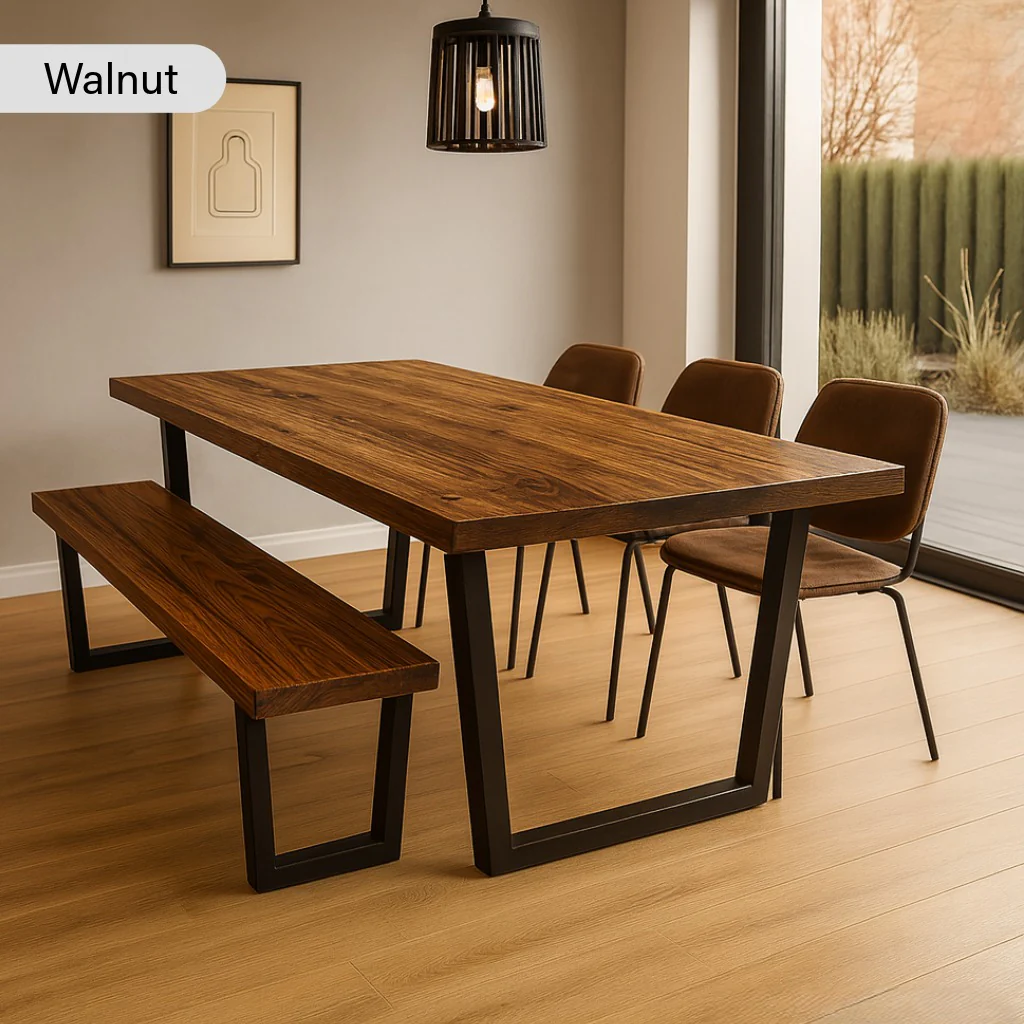 Sleek & Slender Rustic Dining Table - Image 7