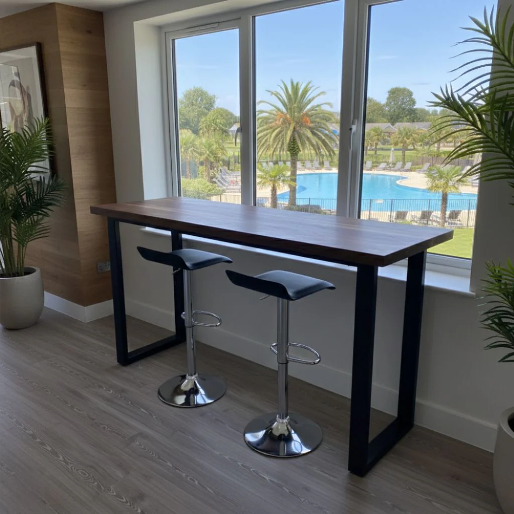 Solid Walnut Commercial Poseur Table - Image 3