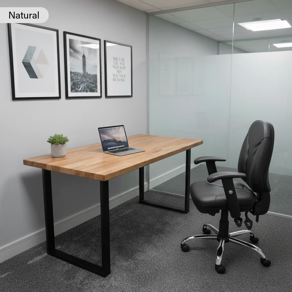 Staved Oak Office Desk - Image 4