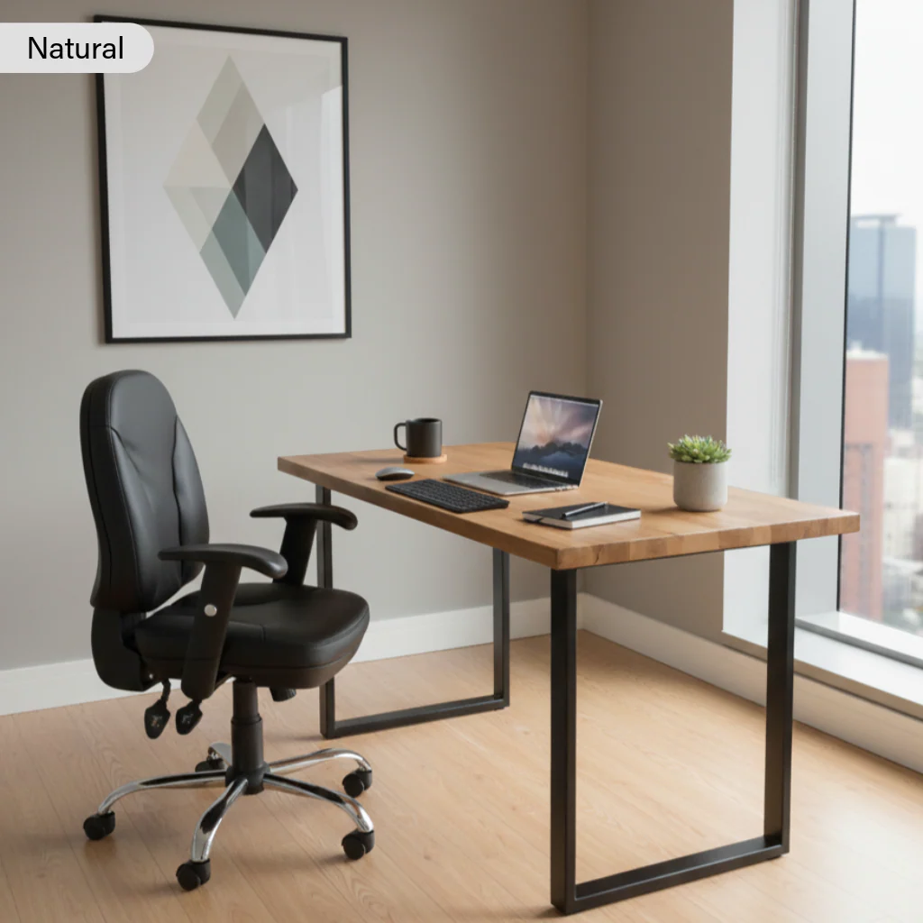 Staved Oak Office Desk - Image 6