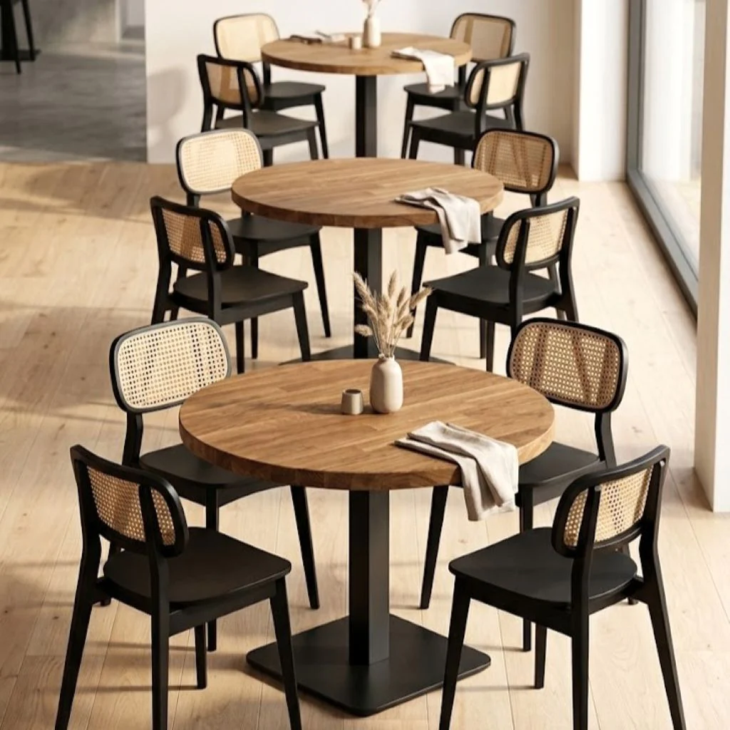 Staved Oak Small Round Pedestal Table (Table Top Only) - Image 3